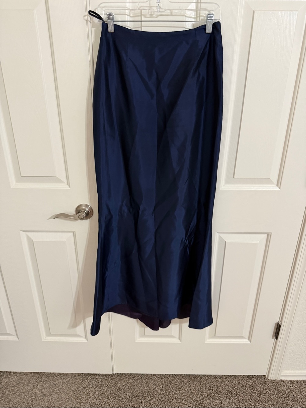 Vintage Crimson Lawrence Kurtz Size 8 Navy Mermaid Maxi Formal Prom Skirt